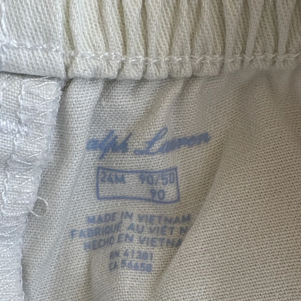 Ralph Lauren Off-White High-Rise Bermuda Shorts